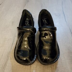 B.O.C Black glossy Slip On Clogs Sz 8 M Leather Nadiyya